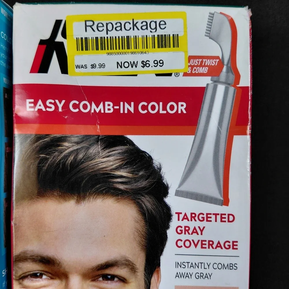 2 Pack Just For Men Easy Comb In Color Mustache Beard M45  A45 Dark Brown Dye